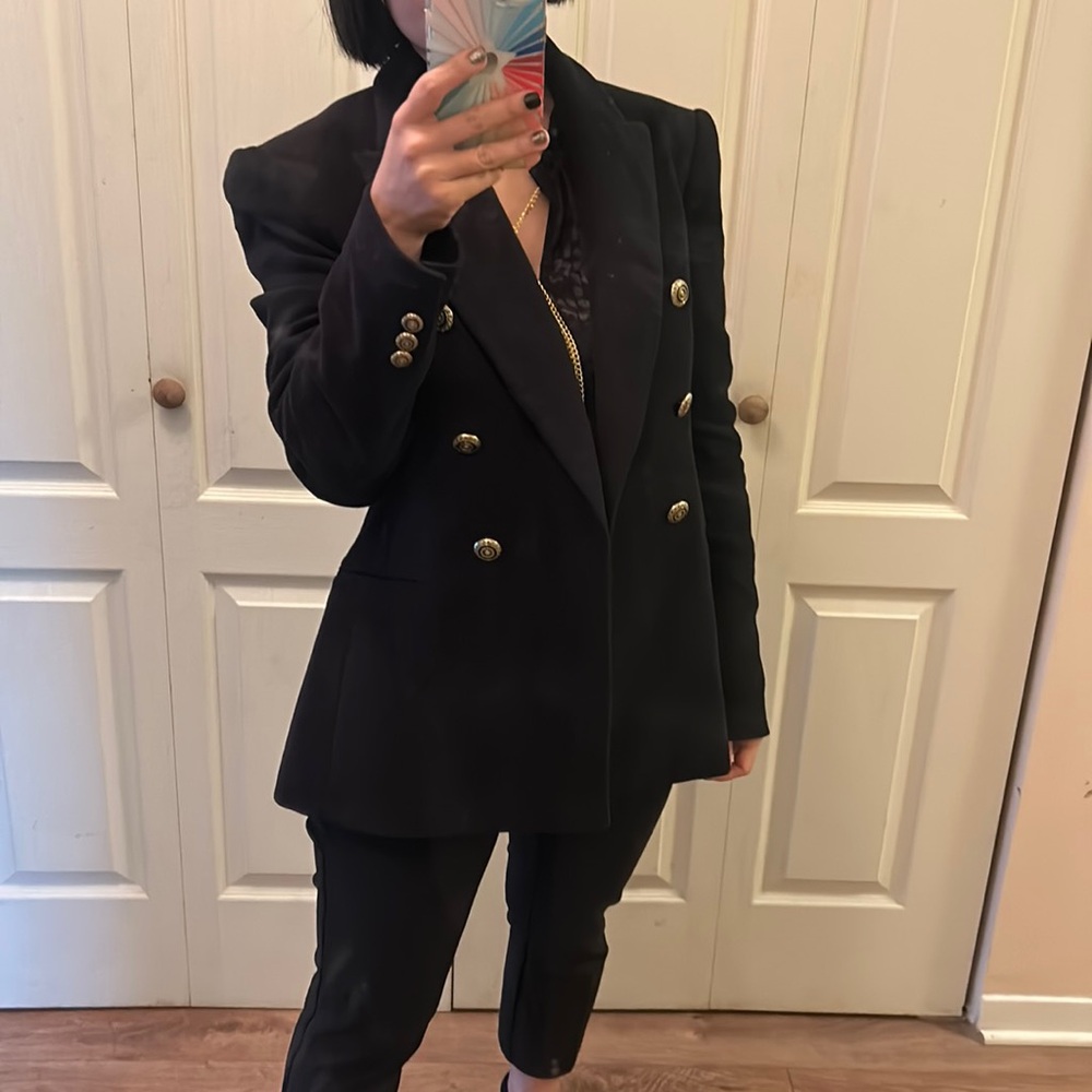 Zara velour coat size S